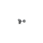 Load image into Gallery viewer, MANO|J Mono orecchino in titanio e diamante black TNMOP1001