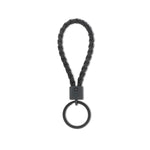 Load image into Gallery viewer, MANO|J Portachiavi titanio nero con cordino in pelle e diamanti TNPO2001