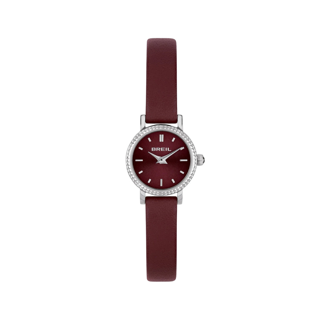 Breil Darling TW2021 - cassa acciaio - cinturino in pelle rosso bordeaux e quadrante rosso bordeaux