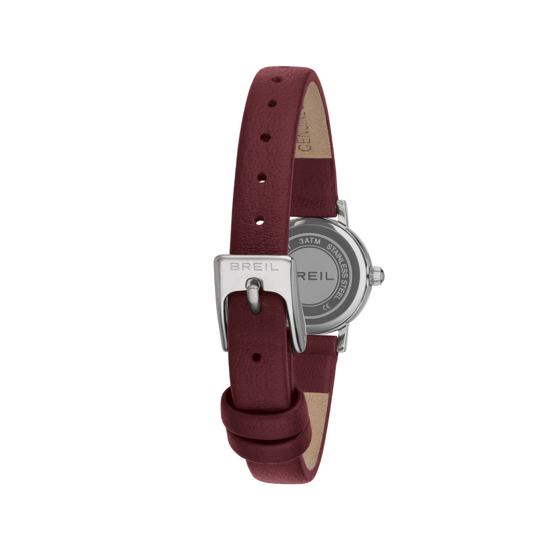 Breil Darling TW2021 - cassa acciaio - cinturino in pelle rosso bordeaux e quadrante rosso bordeaux