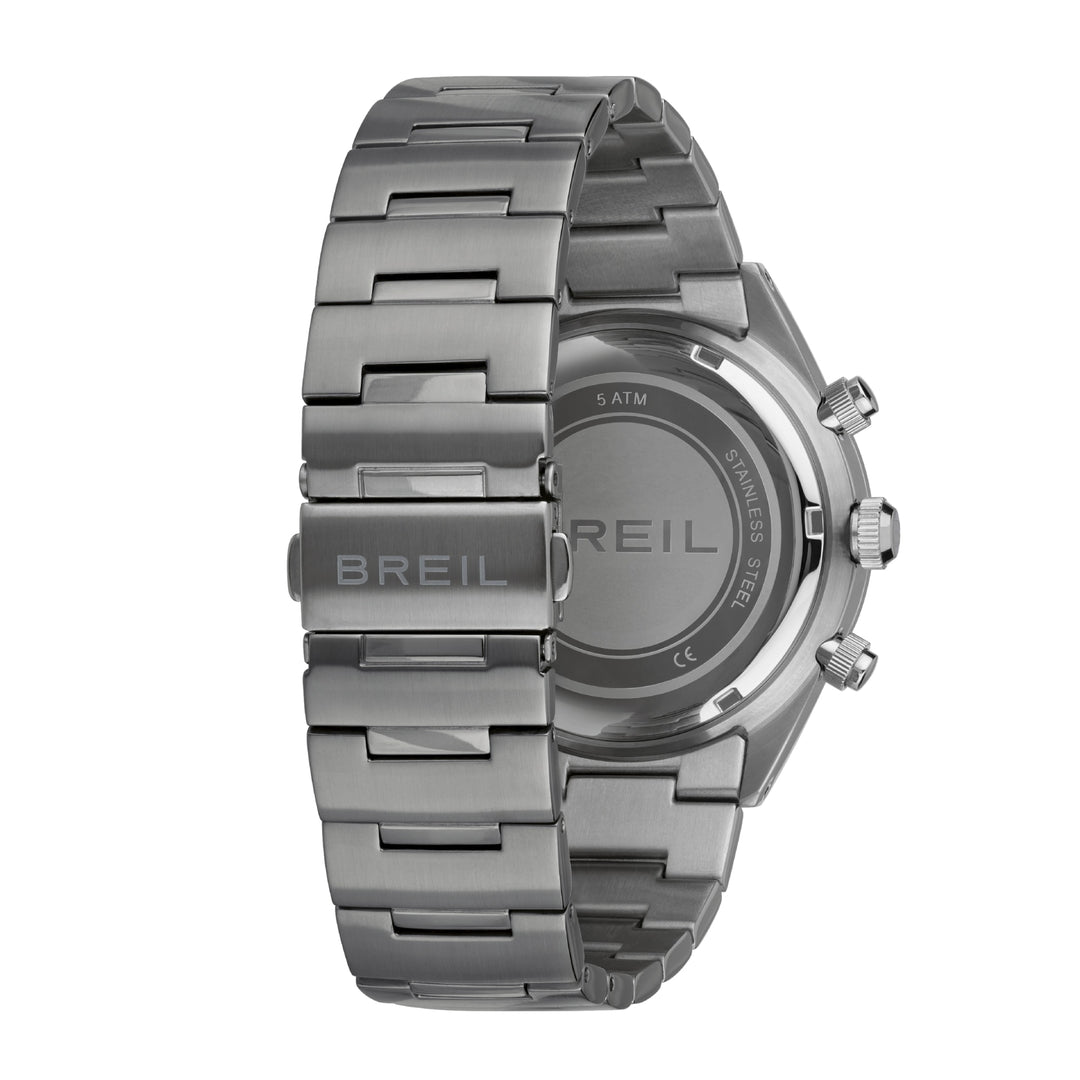 Breil B 12 H TW2023 - bracciale e cassa acciaio - quadrante grigio fumè con cronografo e datario