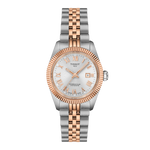 Load image into Gallery viewer, Tissot Ballade Powermatic 48 COSC 30 mm con cassa acciaio PVD oro rosa e quadrante silver sunray.
