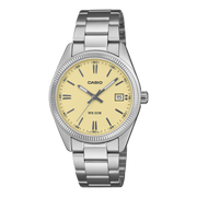Casio UTP-1302 UTP-1302PD-9AVEF - bracciale e cassa acciaio - quadrante giallo con datario