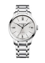 Load image into Gallery viewer, Baume &amp; Mercier Classima 10854 - cassa e bracciale acciaio - quadrante argento con datario