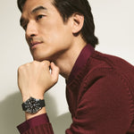 Load image into Gallery viewer, Montblanc Iced Sea Automatic Date 129372 - cinturino, quadrante e ghiera neri - cassa acciaio - datario - polso