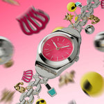 Load image into Gallery viewer, Swatch The charm of mom YSZ101G - bracciale e cassa acciaio - quadrante rosa