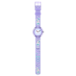 Load image into Gallery viewer, Flik Flak Shining tutu FBNP248 - cassa viola - cinturino multicolor - quadrante bianco e viola