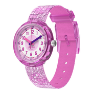 Flik Flak DISCO TIME FPNP177 - rosa - cinturino metallizzato con sfere stroboscopiche