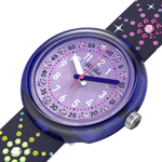 Load image into Gallery viewer, Flik Flak PARTY FINALE FPNP178 - cinturino viola con fuochi d'artificio e brillantini