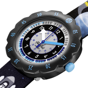 Flik Flak MOON AND BACK FPSP057 - nero - cinturino tema spazio