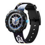 Load image into Gallery viewer, Flik Flak MOON AND BACK FPSP057 - nero - cinturino tema spazio