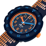 Load image into Gallery viewer, Flik Flak SOUNDSCAPE FPSP078 - blu/arancione - cinturino tema musicale