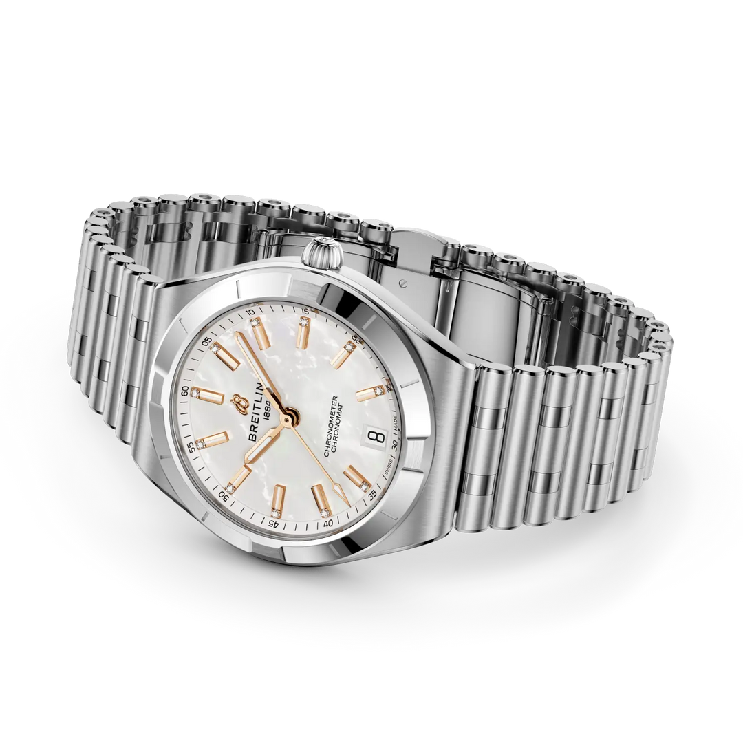 Breitling Chronomat Automatic 36 A10320101A1A1 - cassa e bracciale in acciaio - quadrante madreperla con datario