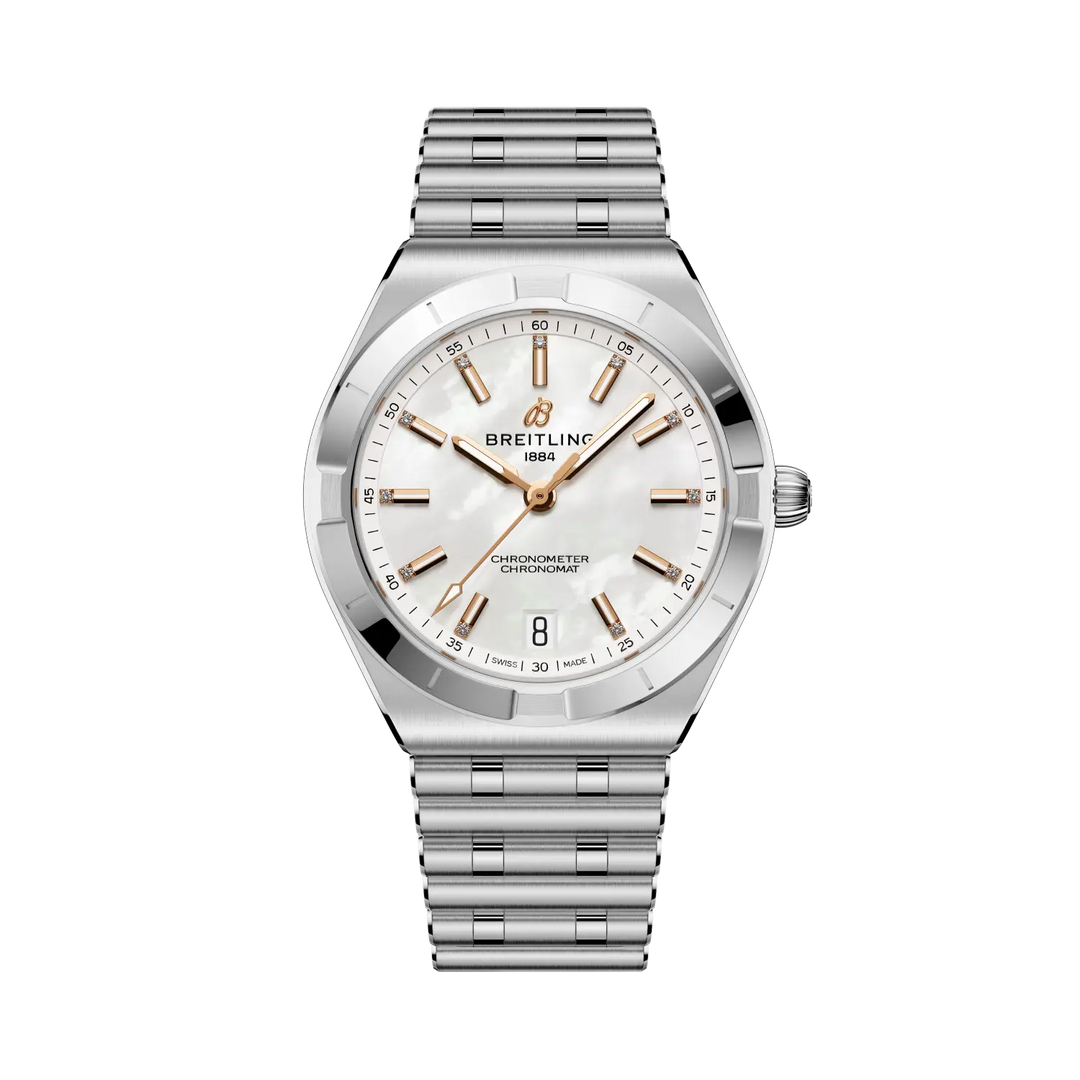 Breitling Chronomat Automatic 36 A10320101A1A1 - cassa e bracciale in acciaio - quadrante madreperla con datario