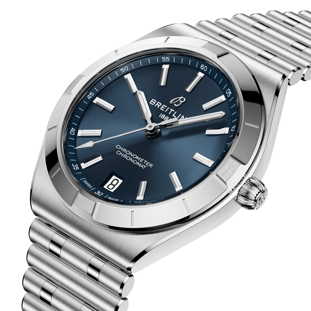 Breitling Chronomat Automatic 36 A10320101C1A1 - bracciale e cassa acciaio - quadrante blu con datario