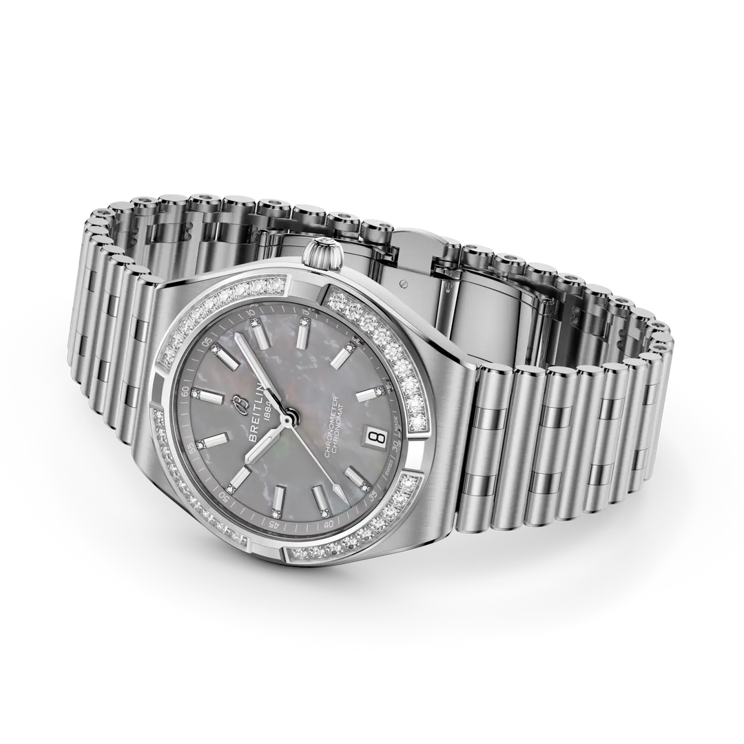 Breitling Chronomat Automatic 36 A10320591G1A1 - cassa e bracciale acciaio - quadrante grigio con datario