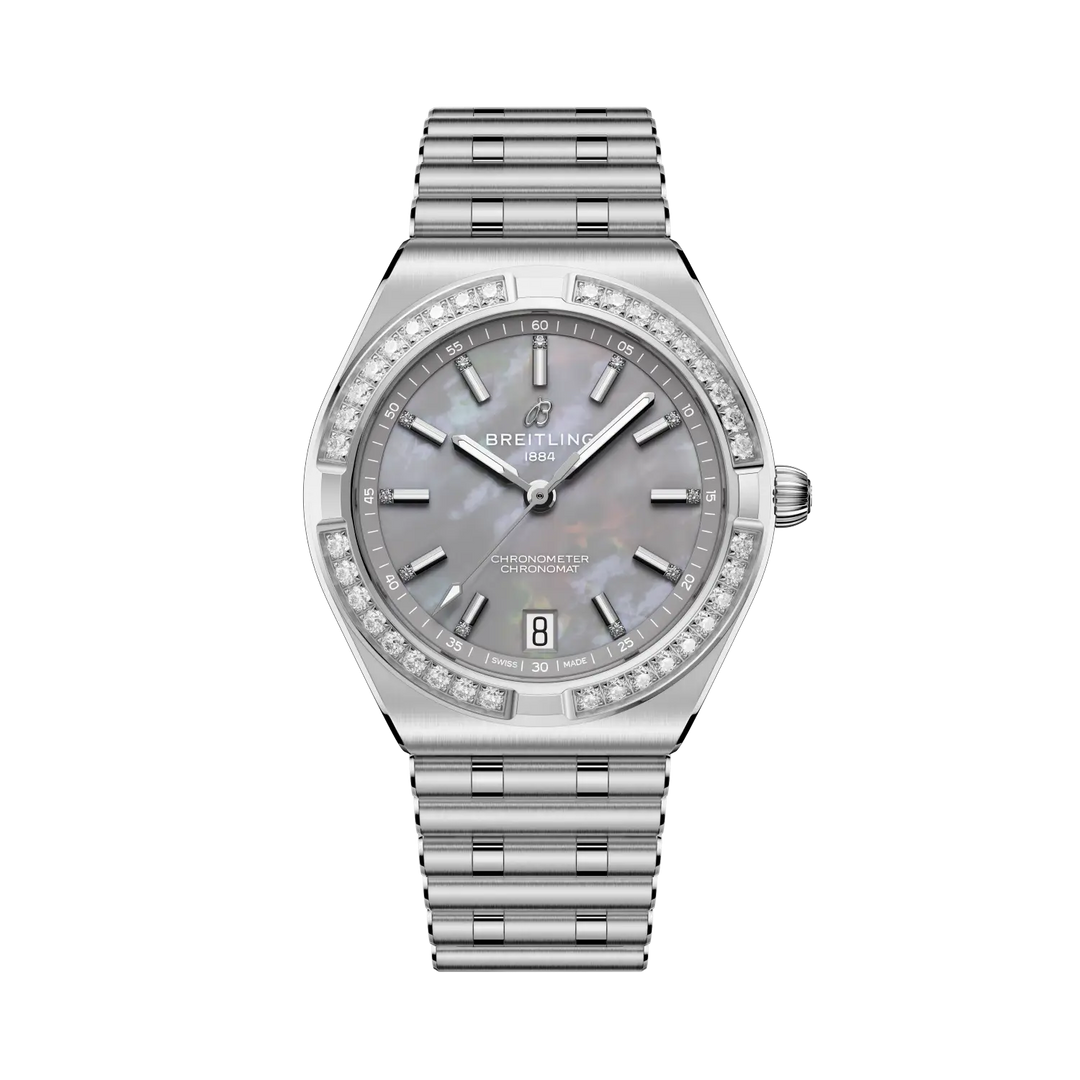 Breitling Chronomat Automatic 36 A10320591G1A1 - cassa e bracciale acciaio - quadrante grigio con datario