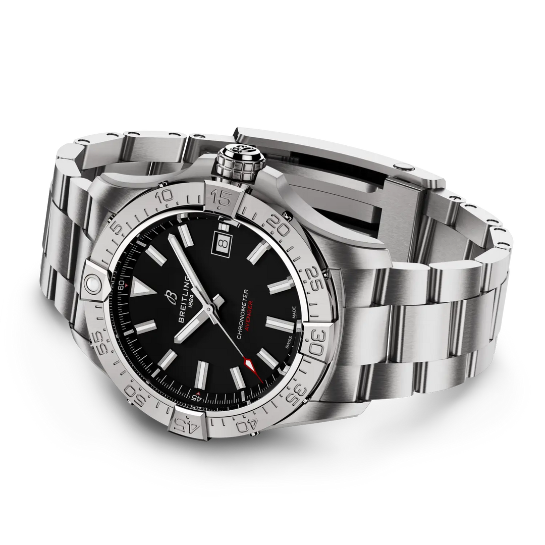 Breitling Avenger Automatic 42 A17328101B1A1 - cassa e bracciale in acciaio - quadrante nero con datario