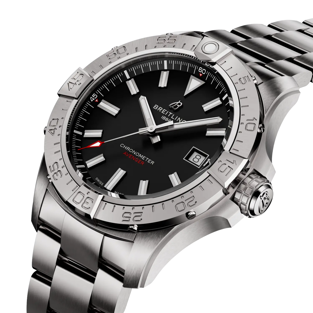 Breitling Avenger Automatic 42 A17328101B1A1 - cassa e bracciale in acciaio - quadrante nero con datario