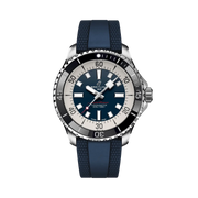 Breitling Superocean Automatic 44 A17376211C1S1 - cassa acciaio - cinturino caucciù blu - quadrante bianco/blu
