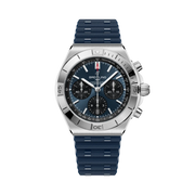 Breitling Chronomat B01 Chronograph 42 AB0158101C1S1 - cassa acciaio - cinturino caucciù blu - quadrante blu con cronografo e datario