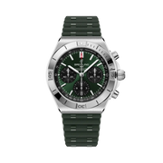 Breitling Chronomat B01 Chronograph 42 AB0158101L1S1 - cassa acciaio - cinturino caucciù verde scuro - quadrante verde scuro con cronografo e datario