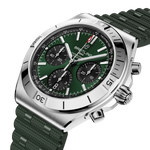 Load image into Gallery viewer, Breitling Chronomat B01 Chronograph 42 AB0158101L1S1 - cassa acciaio - cinturino caucciù verde scuro - quadrante verde scuro con cronografo e datario
