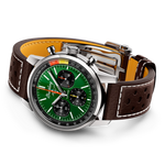Load image into Gallery viewer, Breitling Top Time B01 Ford Mustang AB01762A1L1X1 - cassa acciaio - cinturino marrone in pelle - quadrante verde intenso