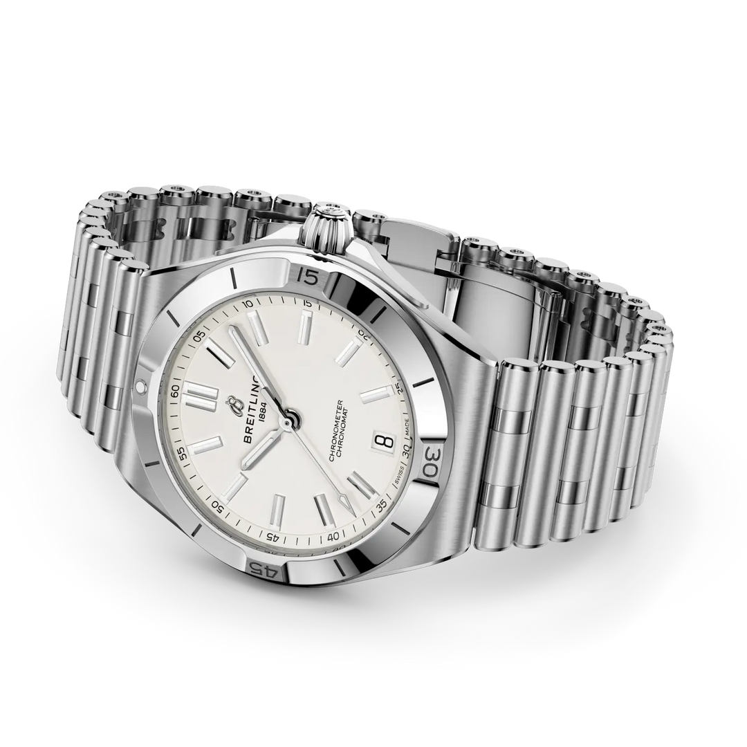 Breitling Chronomat B31 Automatic 40 AB3114101A1A1 - bracciale e cassa acciaio - quadrante bianco con datario