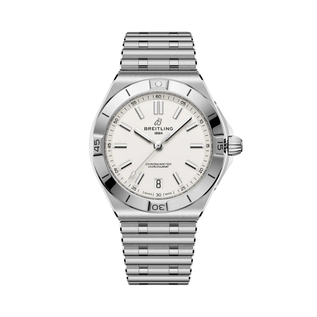 Breitling Chronomat B31 Automatic 40 AB3114101A1A1 - bracciale e cassa acciaio - quadrante bianco con datario