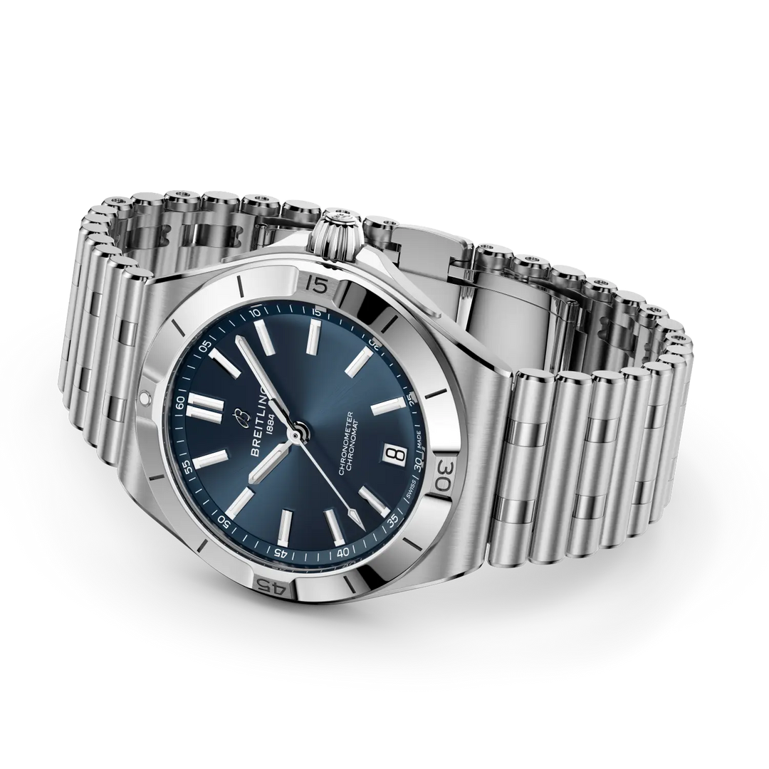 Breitling Chronomat B31 Automatic 40 AB3114101C1A1 - cassa e bracciale acciaio - quadrante blu con datario 