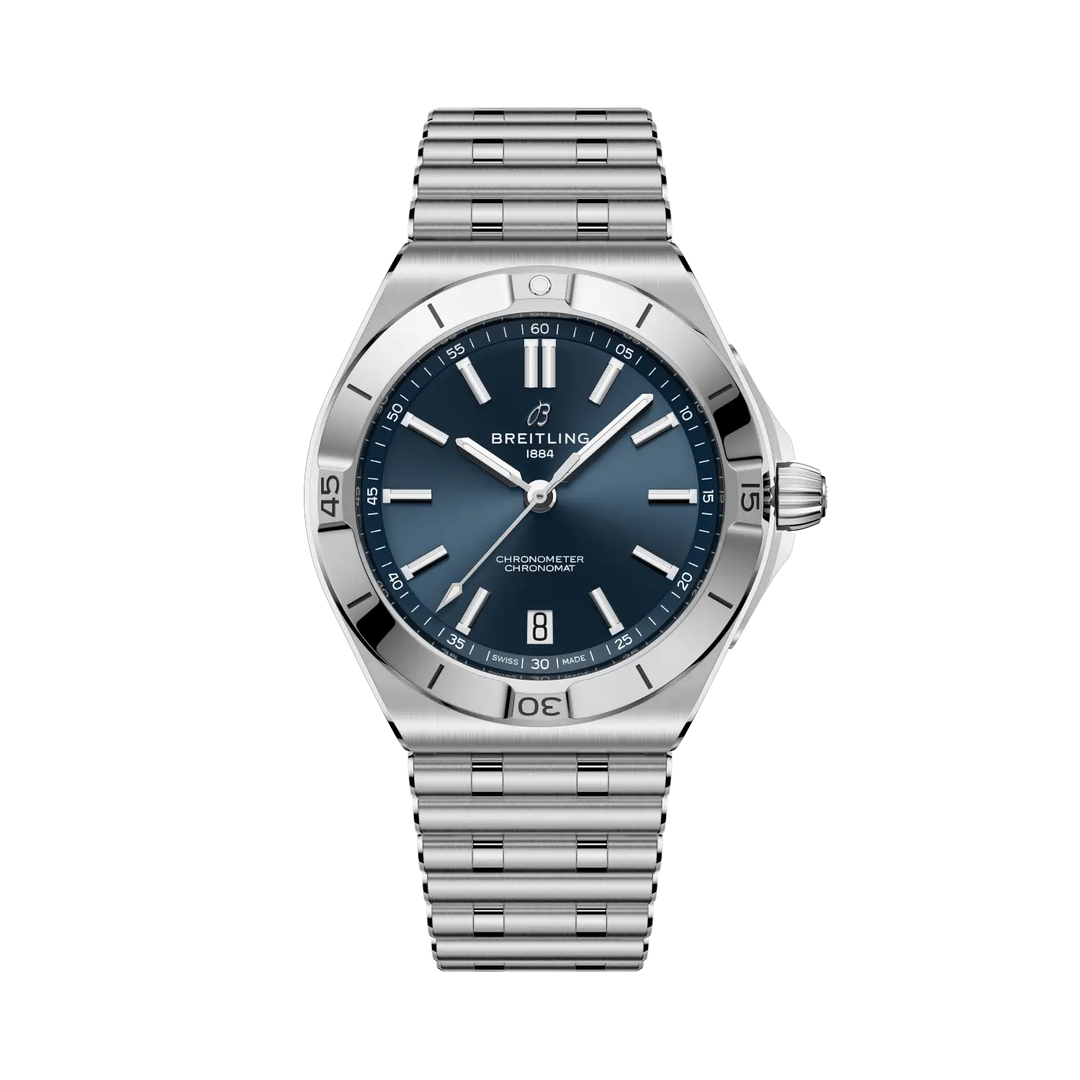 Breitling Chronomat B31 Automatic 40 AB3114101C1A1 - cassa e bracciale acciaio - quadrante blu con datario 