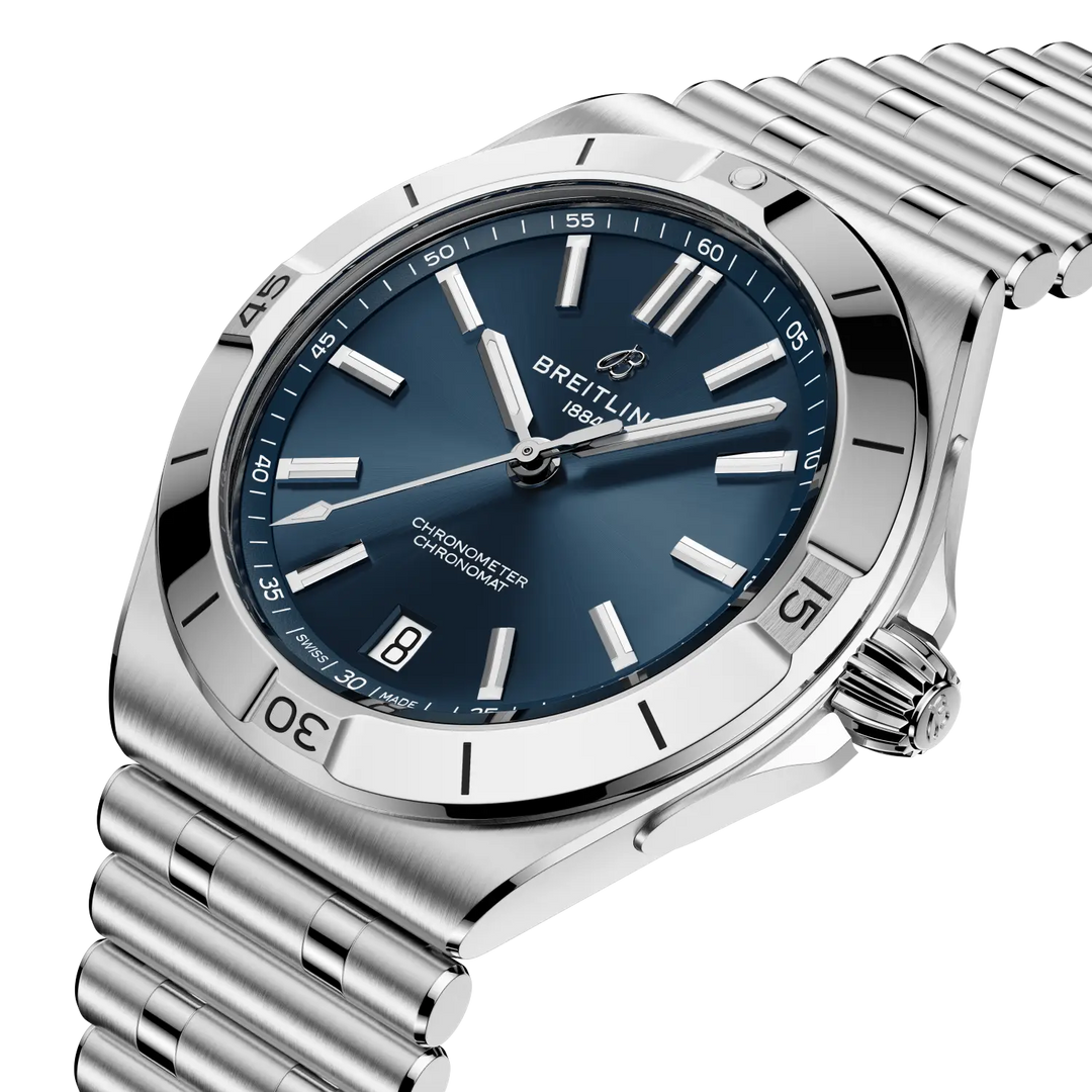 Breitling Chronomat B31 Automatic 40 AB3114101C1A1 - cassa e bracciale acciaio - quadrante blu con datario 