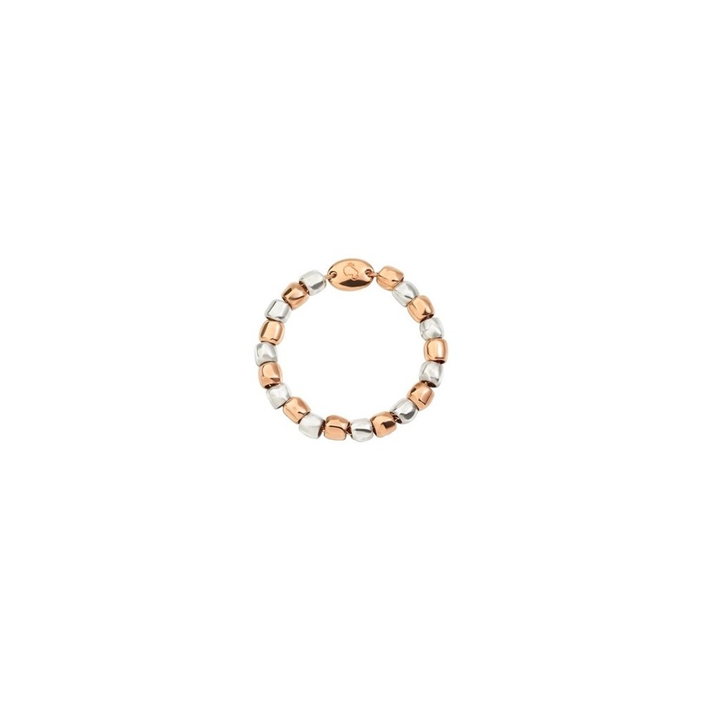 DoDo Anello mini granelli in oro rosa e argento DAC1005-GRANX-0009A