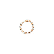 DoDo Anello mini granelli in oro rosa e argento DAC1005-GRANX-0009A