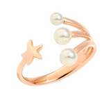 Load image into Gallery viewer, DoDo Anello oro rosa e perle di cristallo DAC2005-STARS-WCP9R