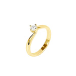 Load image into Gallery viewer, Anello Dorato con Diamante Lab-Grown