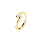 Load image into Gallery viewer, Anello Dorato con Diamante Lab-Grown