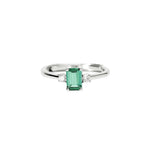Load image into Gallery viewer, Anello con Smeraldo e Diamante Lab-Grown