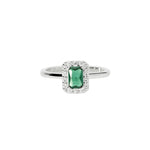 Load image into Gallery viewer, Anello con Smeraldo e Diamante Lab-Grown