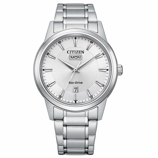 Citizen Classic AW0100-86A - bracciale e cassa acciaio - quadrante argento con datario