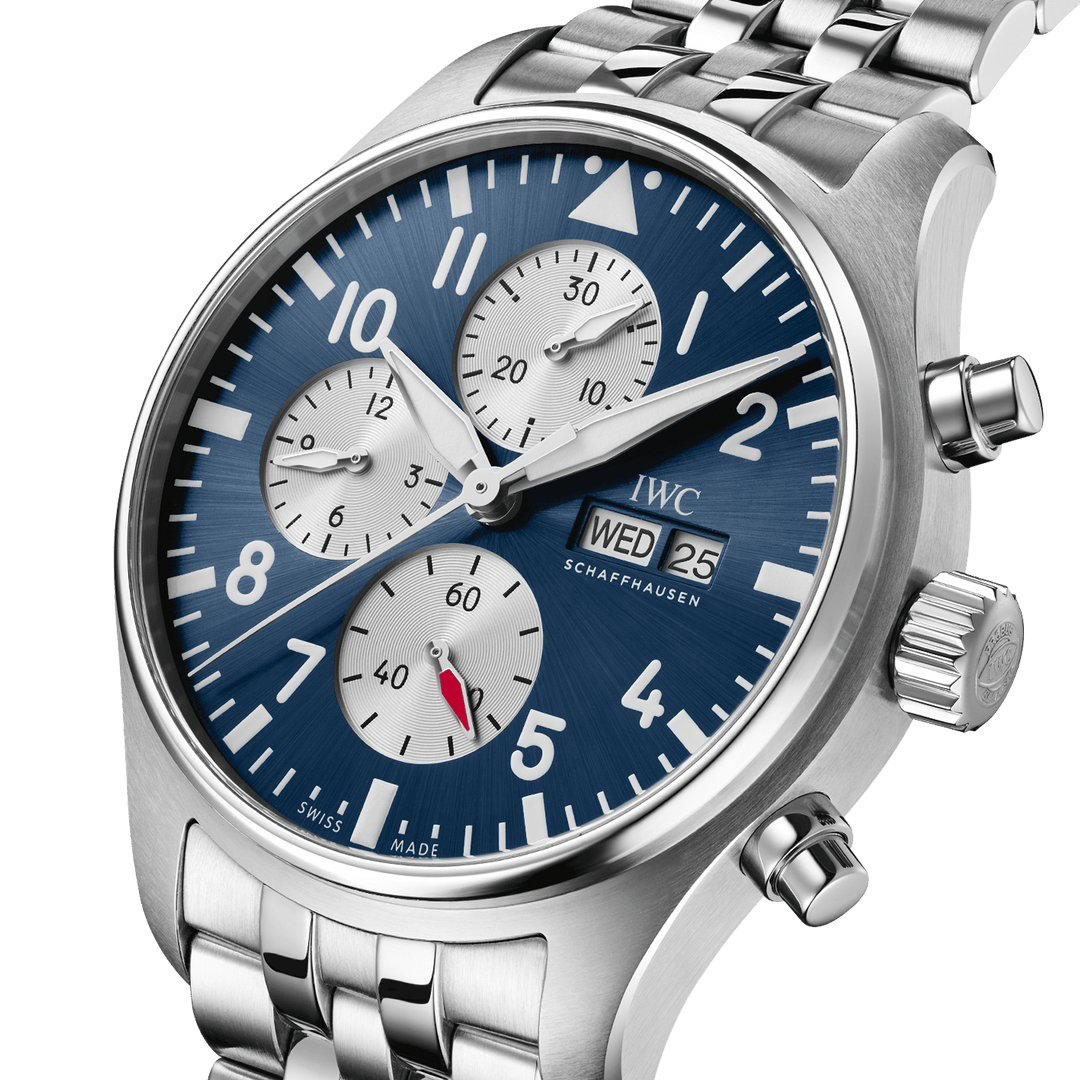 IWC Pilot’s Watch Chronograph Laureus IW378010 - cassa e bracciale acciaio - quadrante blu con cronografo e datario