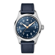 IWC Pilot’s Watch Automatic 36 Le Petit Prince IW458802 - cinturino pelle blu - cassa acciaio - quadrante blu
