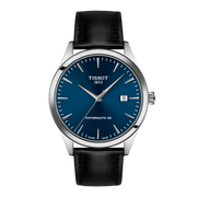 Tissot Classic Dream 40mm T158.407.16.041.00 - cinturino nero pelle - cassa acciaio - quadrante blu con datario