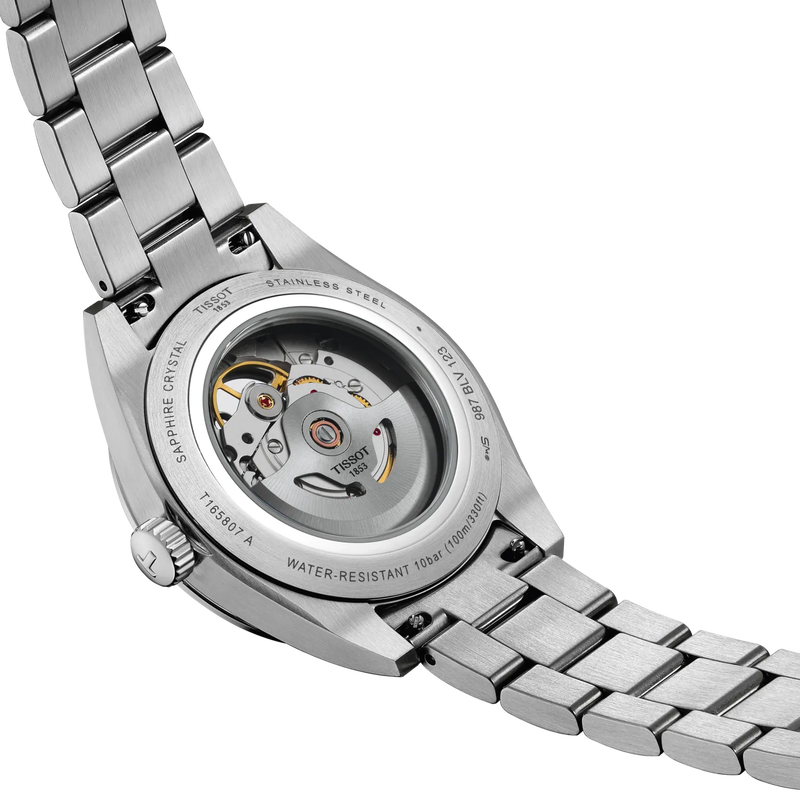 Tissot Gentleman 38mm T165.807.11.041.00 - bracciale e cassa acciaio - quadrante blu con datario