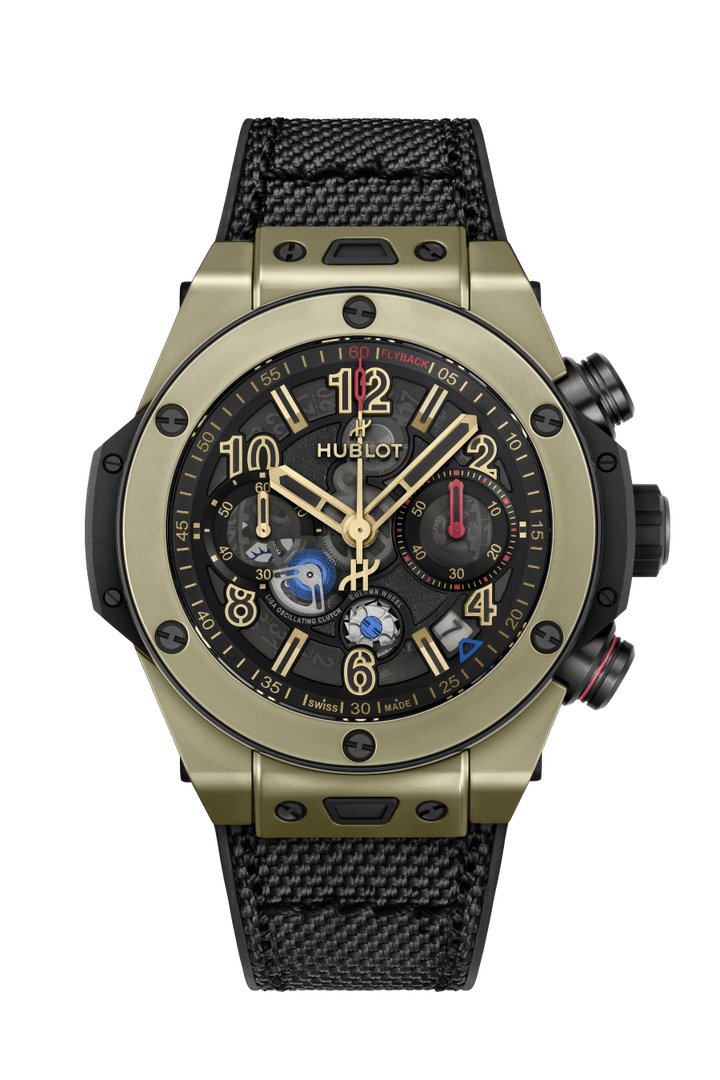 Hublot Big Bang Reloaded Magic Gold 421.MX.1133.NR.RLD - cassa oro 18kt lucidato - cinturino gomma e tessuto nero - quadrante scheletrato