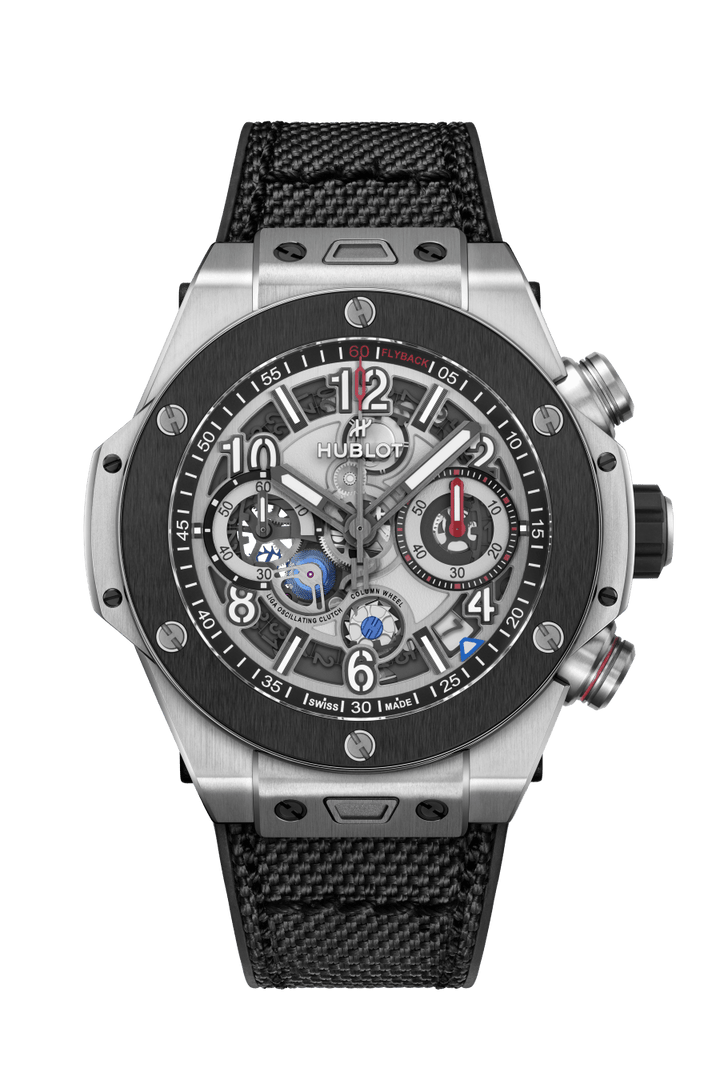 Hublot Big Bang Reloaded Titanium Ceramic 421.NM.1123.NR.RLD - cassa titanio - cinturino in gomma e tessuto nero - quadrante scheletrato