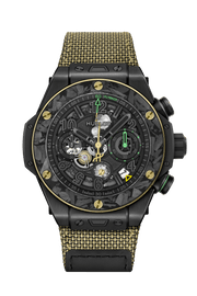 Hublot Big Bang Usain Bolt Ceramic Carbon 421.CQ.1140.NR.USB26 - cassa ceramica nera - cinturino tessuto - quadrante scheletrato