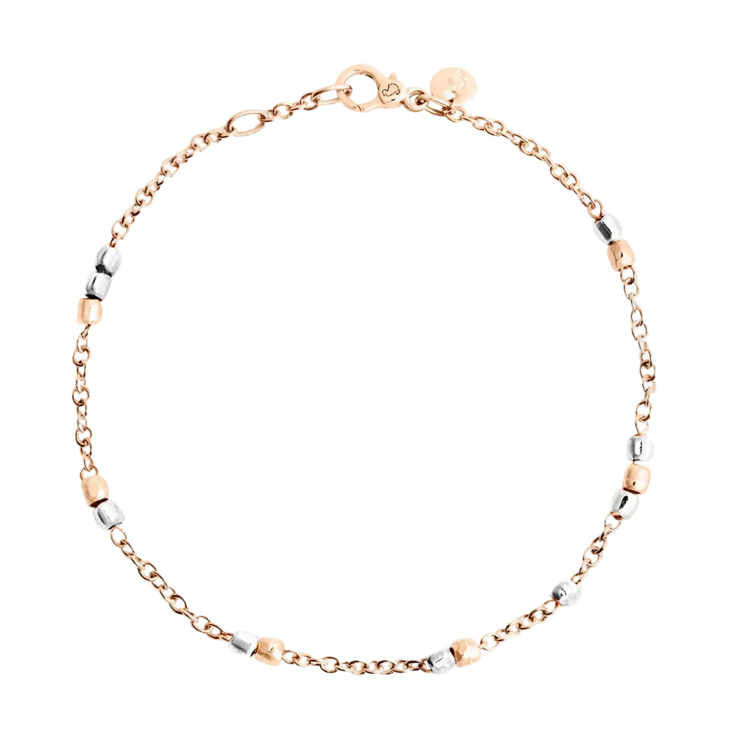 DoDo Bracciale mini granelli in argento e oro rosa DBC4000-GRANX-0009A