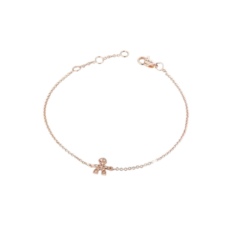 Le Bebé Bracciale bimbo oro rosa con pavé di brillanti LBB327